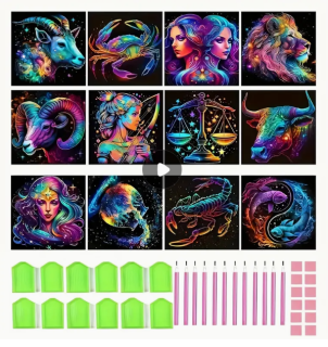 Diamond Painting 12 Sternzeichen 